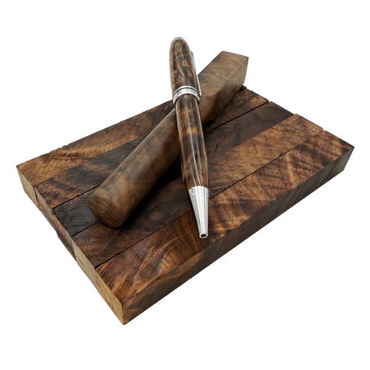 Burled Highly Figured Walnut Pen Blanks - 3/4" x 3/4" x 6" (5 Pcs)