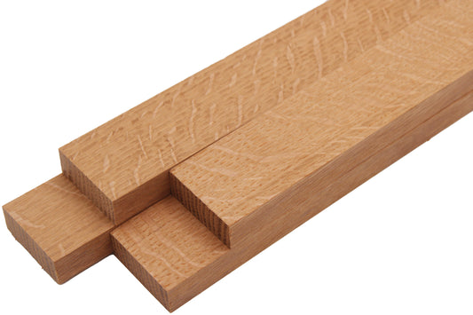 Quarter Sawn White Oak Lumber Board - 3/4" x 2" (4 Pcs)