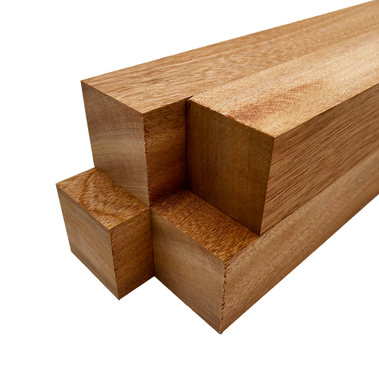 Sapele Lumber Square Turning Blanks - 2" x 2" (4pcs)