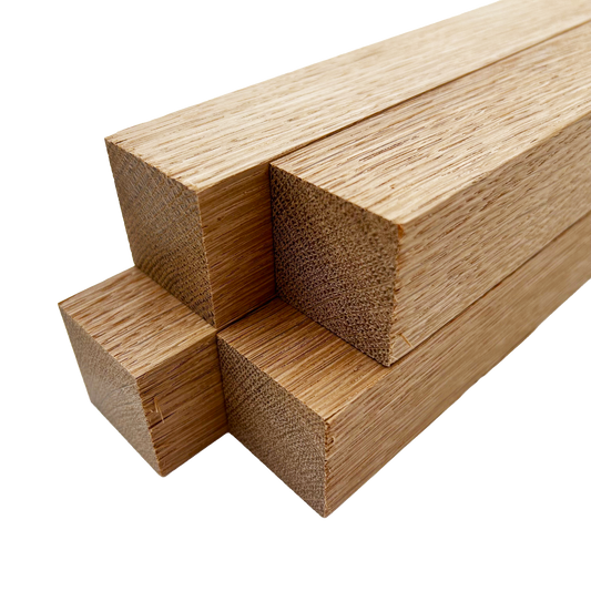 White Oak Turning Blank Squares - 1.5" x 1.5" (4 Pcs)