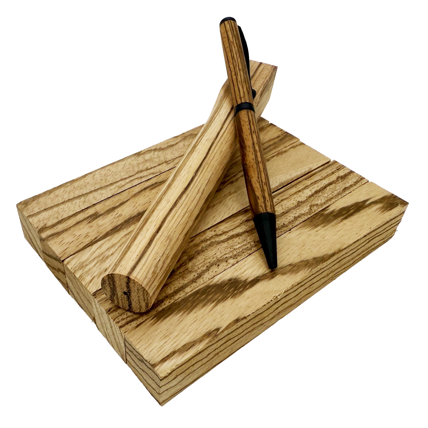 Zebrawood Pen Blanks - 3/4" x 3/4" x 5" (5 Pcs)