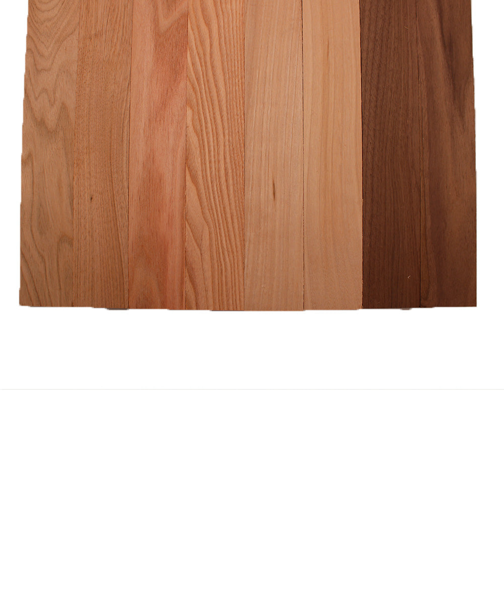 Domestic Exotic Variety Pack - Butternut, Coffee Nut, Grey Elm, Walnut - 3/4" x 2" (8 Pcs)