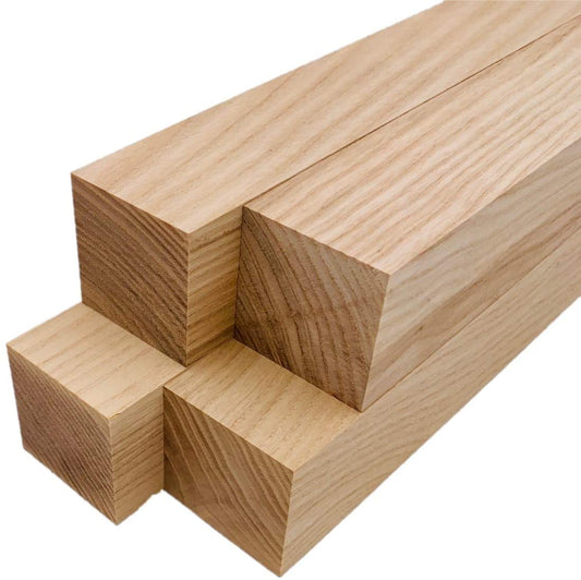 White Ash Lumber Turning Blanks - 2" x 2" (4 Pcs)