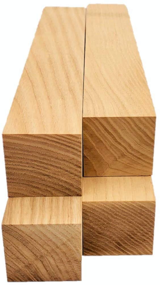 White Ash Lumber Turning Blanks - 2" x 2" (4 Pcs)