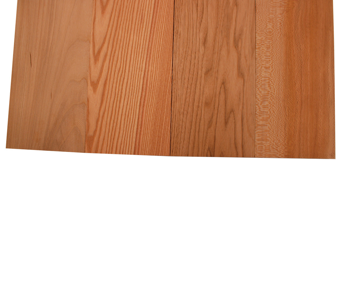 Domestic Exotic Variety Pack - Butternut, Coffee Nut, Grey Elm, Quarter Sawn Sycamore - 3/4" x 6" (4 Pcs)