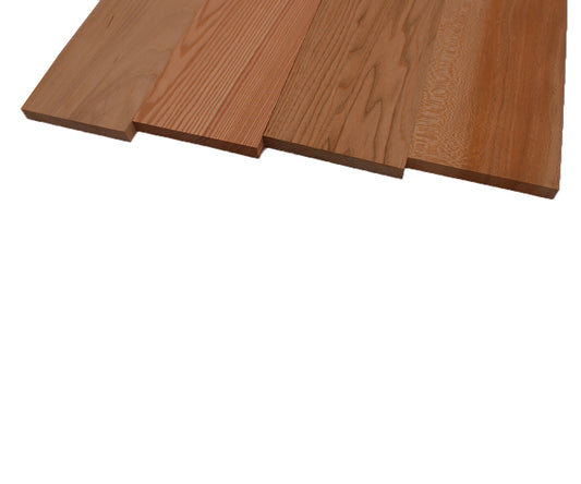 Domestic Exotic Variety Pack - Butternut, Coffee Nut, Grey Elm, Quarter Sawn Sycamore - 3/4" x 6" (4 Pcs)