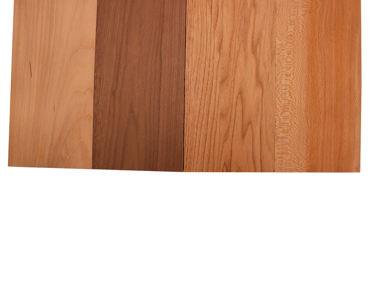 Domestic Exotic Variety Pack - Butternut, Walnut, Grey Elm, Quarter Sawn Sycamore - 3/4" x 6" (4 Pcs)