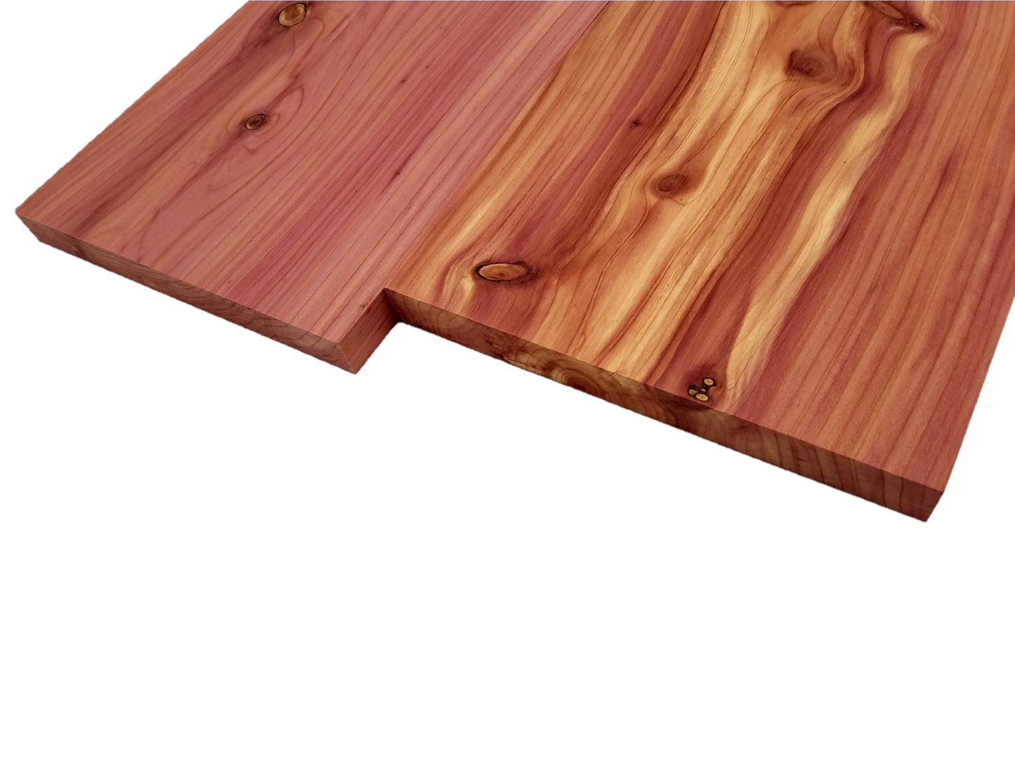 Aromatic Cedar two sides sanded to 3/4" thickness, 8" wide