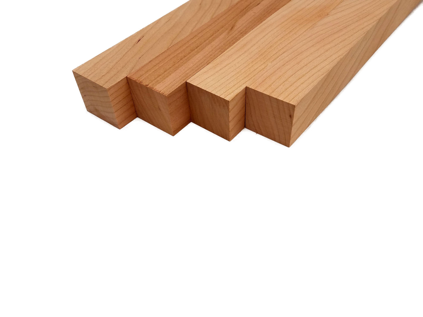 Cherry Turning Blank Squares - 1.5" x 1.5" (4 Pcs)