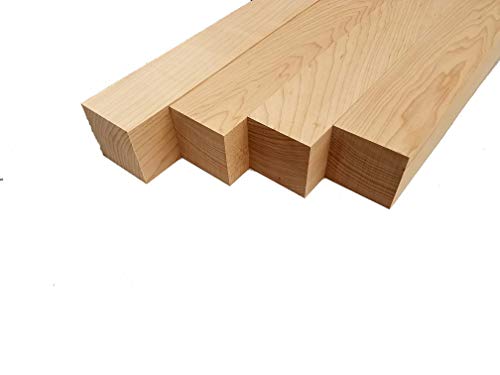 Maple Lumber Square Turning Blank - 2.5" x 2.5" (4 Pcs)