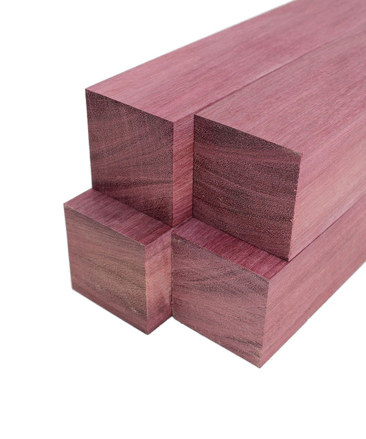 Purpleheart Lumber Square Turning Blanks - 2" x 2" (4 Pcs)
