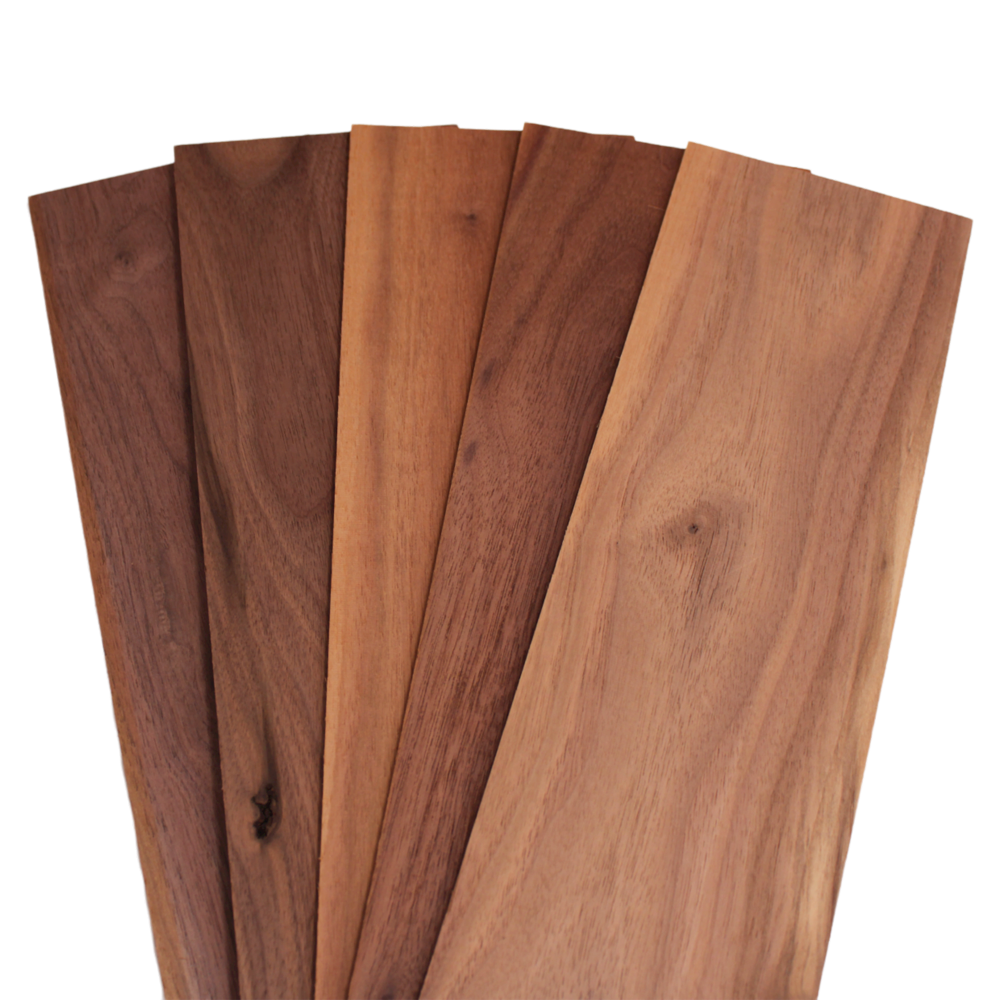 Natural Black Walnut Thin Sawn Lumber Board Blanks (5PCS) 1/8" x 4"