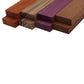 Imported Exotic Hardwood Variety Pack - Padauk, Zebrawood, Purpleheart, and Merbau