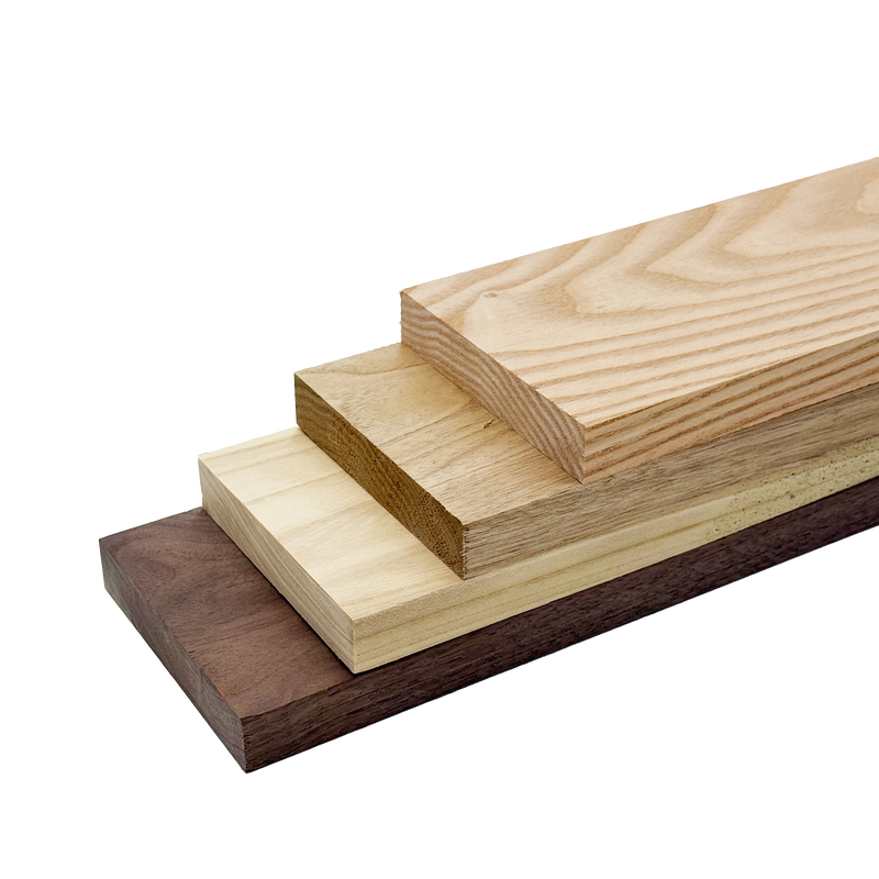 Domestic Exotic Variety Pack - Butternut, Coffee Nut, Grey Elm, Walnut - 3/4" x 4" (4 Pcs)