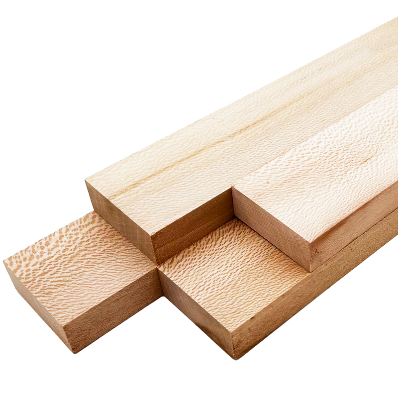 Quarter Sawn Sycamore Lumber Board - 3/4" x 2" (4 Pcs)