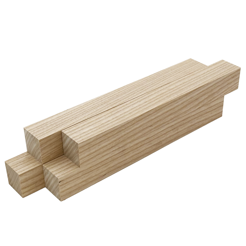 White Ash Turning Blank Squares - 1.5" x 1.5" (4 Pcs)