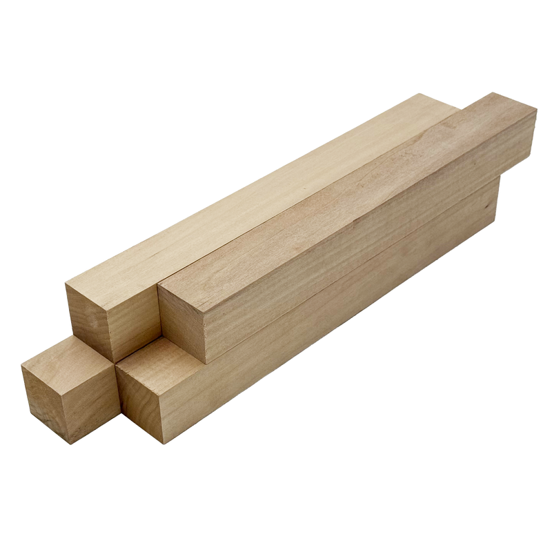 Basswood Turning Blank Squares - 1.5" x 1.5" (4 Pcs)