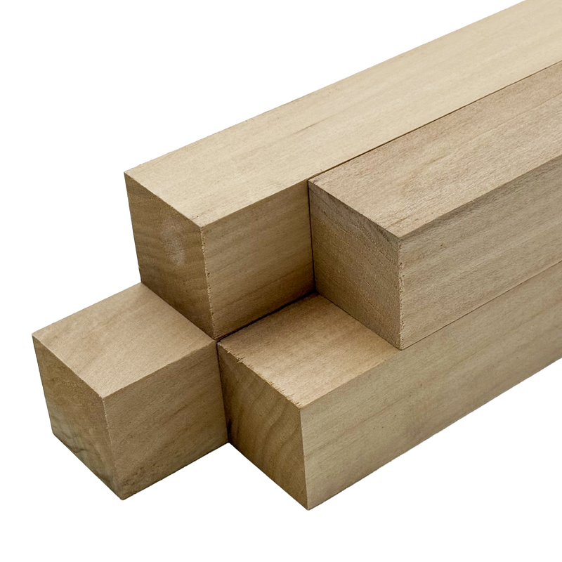 Basswood Turning Blank Squares - 1.5" x 1.5" (4 Pcs)