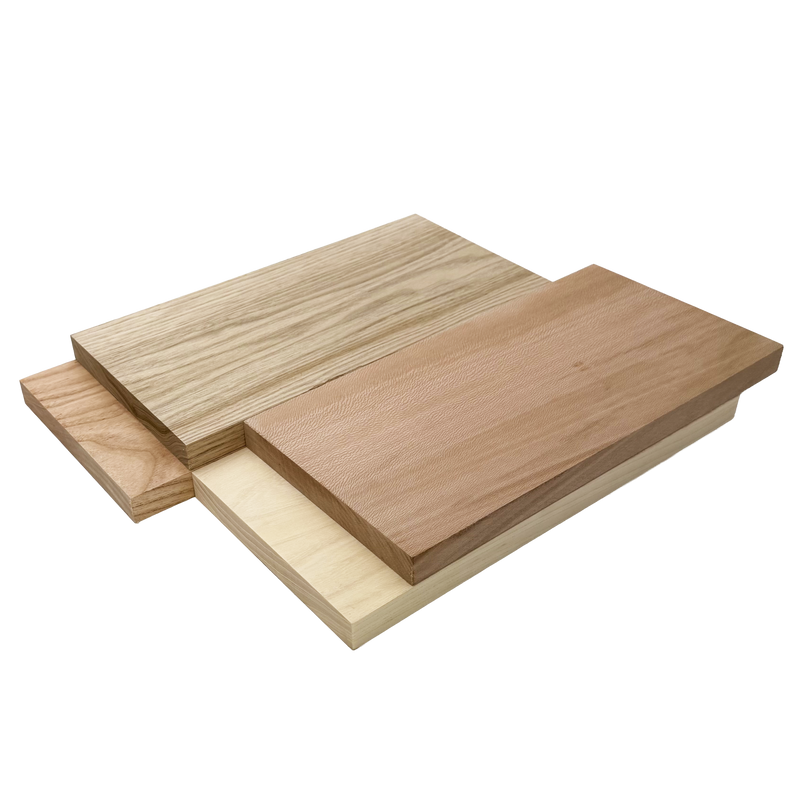 Domestic Exotic Variety Pack - Butternut, Coffee Nut, Grey Elm, Quarter Sawn Sycamore - 3/4" x 6" (4 Pcs)
