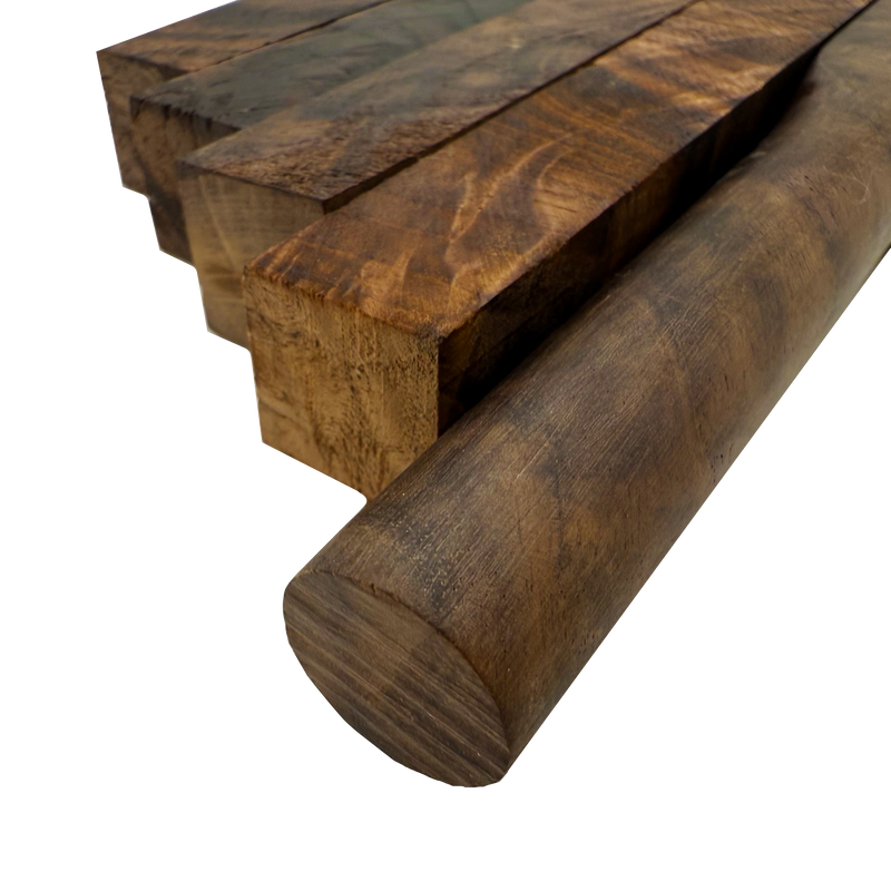 Burled Highly Figured Walnut Pen Blanks - 3/4" x 3/4" x 6" (5 Pcs)