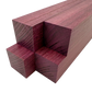 Purpleheart Turning Blank Squares - 1.5" x 1.5" (4 Pcs)