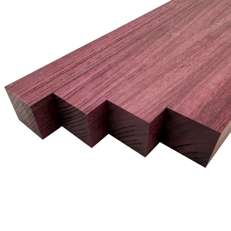 Purpleheart Turning Blank Squares - 1.5" x 1.5" (4 Pcs)