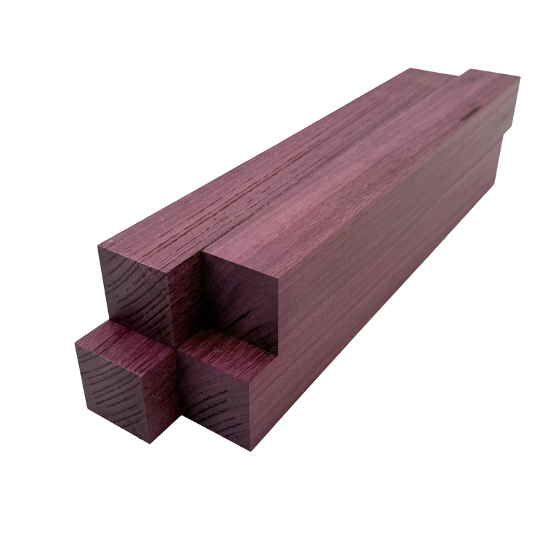 Purpleheart Turning Blank Squares - 1.5" x 1.5" (4 Pcs)