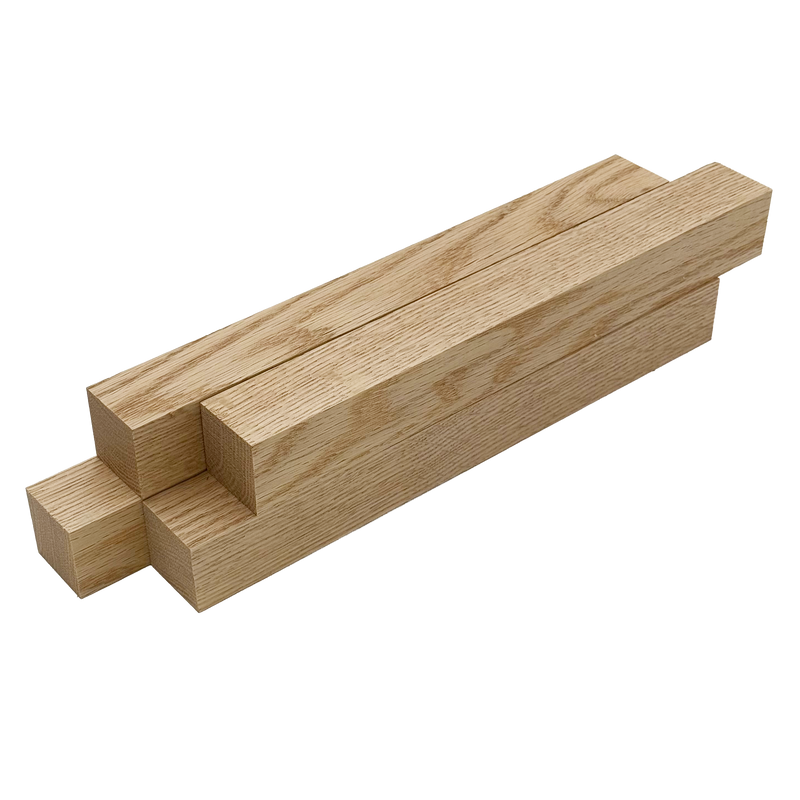 Red Oak Turning Blank Squares - 1.5" x 1.5" (4 Pcs)