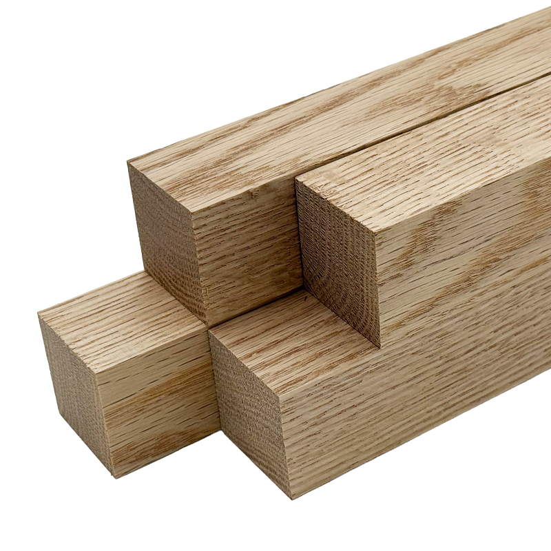 Red Oak Turning Blank Squares - 1.5" x 1.5" (4 Pcs)