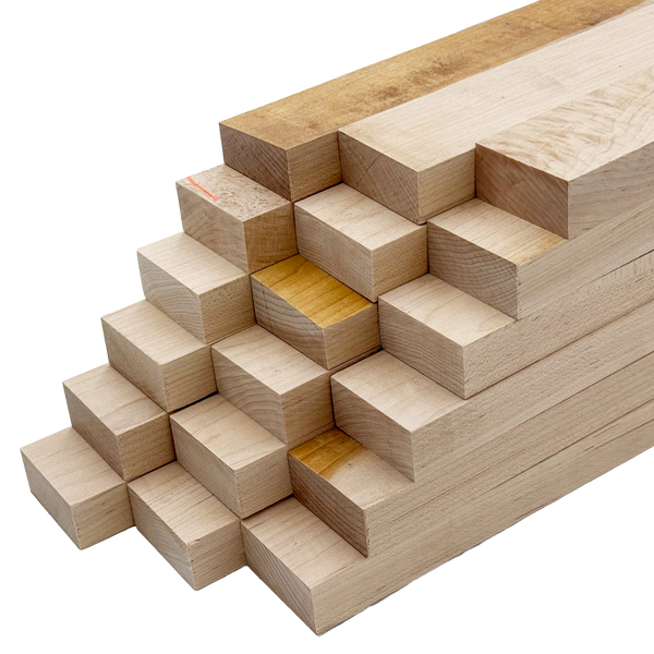 Hard Maple 4/4 Lumber - Woodworkers' Craft Pack (1 x 2 x 12 - 18 Pcs)