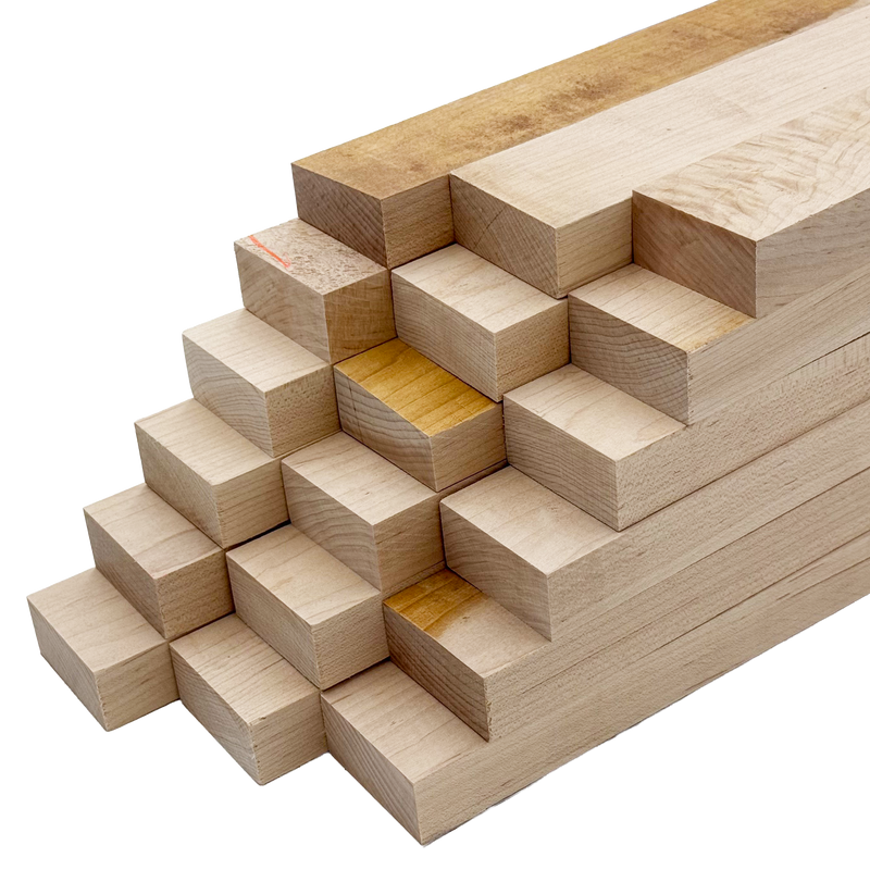 Hard Maple 4/4 Lumber - Woodworkers' Craft Pack (1 x 2 x 12 - 18 Pcs)