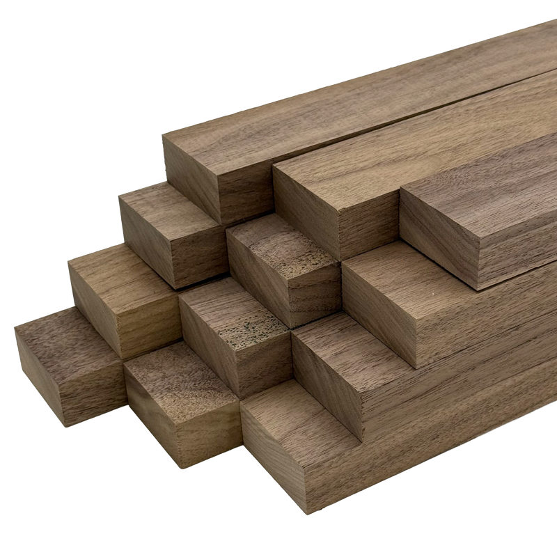 Black Walnut 4/4 Lumber - Woodworkers' Craft Pack (1 x 2 x 18 - 12 Pcs)