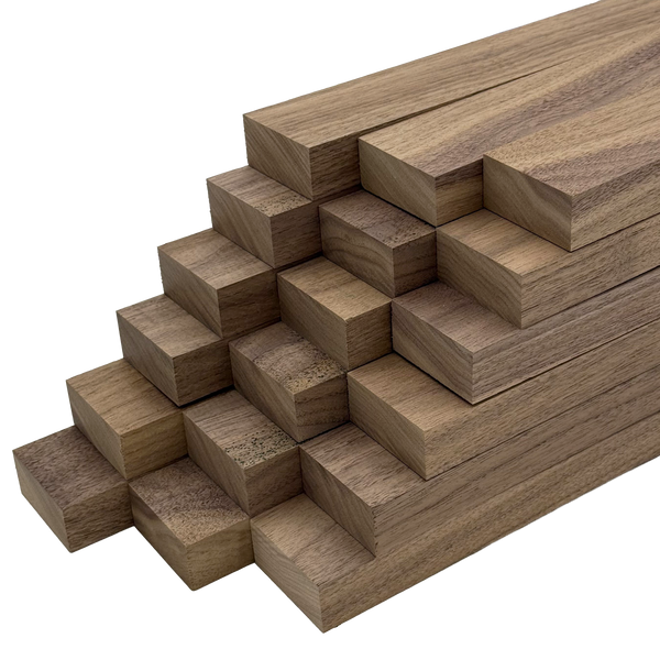 Black Walnut 4/4 Lumber - Woodworkers' Craft Pack (1 x 2 x 12 - 18 Pcs)