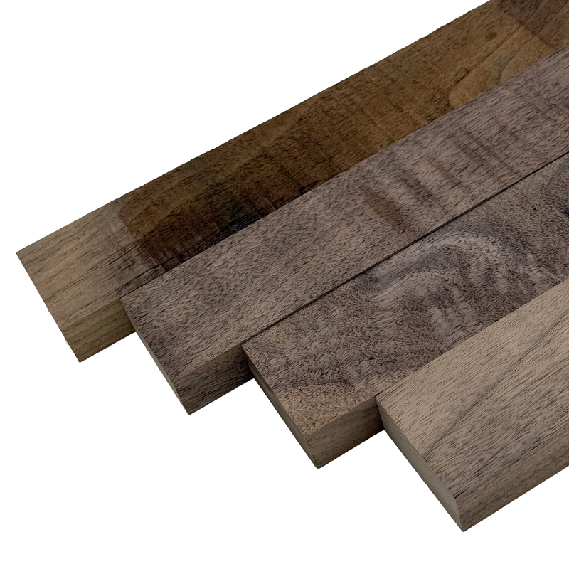 Black Walnut 4/4 Lumber - Woodworkers' Craft Pack (1 x 2 x 18 - 12 Pcs)
