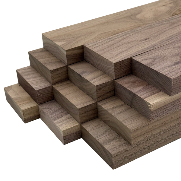 Black Walnut 4/4 Lumber - Woodworkers' Craft Pack (1 x 3 x 36 - 12 Pcs)