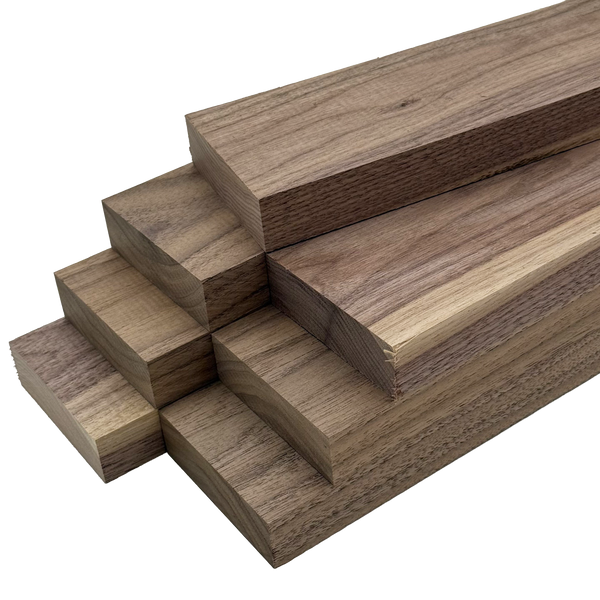 Black Walnut 4/4 Lumber - Woodworkers' Craft Pack (1 x 3 x 24 - 7 Pcs)