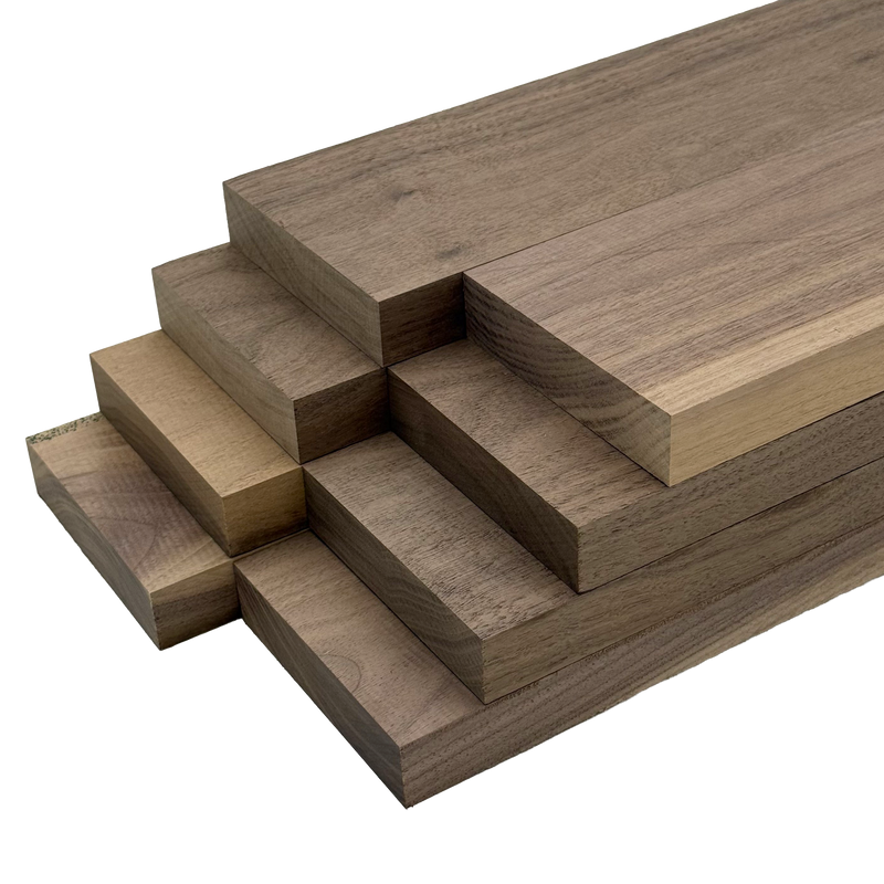 Black Walnut 4/4 Lumber - Woodworkers' Craft Pack (1 x 4 x 36 - 8 Pcs)