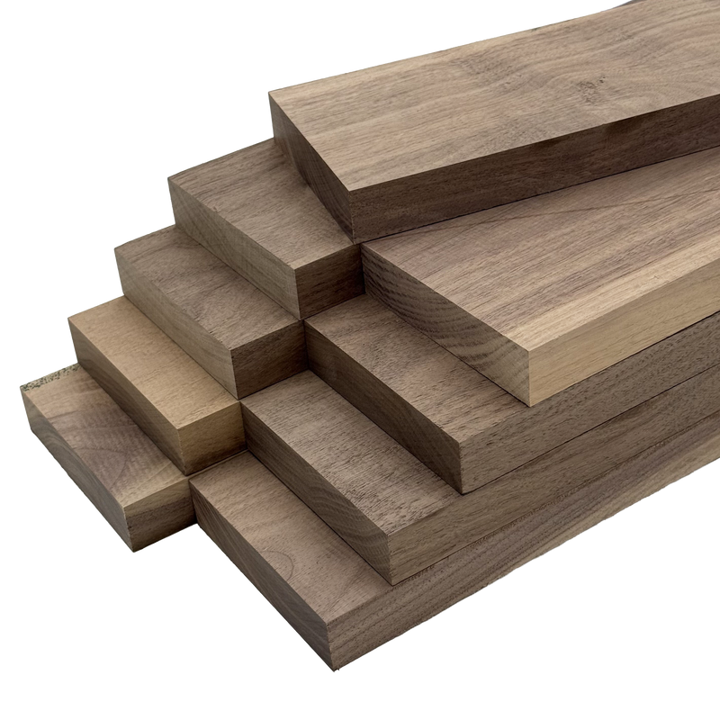Black Walnut 4/4 Lumber - Woodworkers' Craft Pack (1 x 4 x 48 - 9 Pcs)