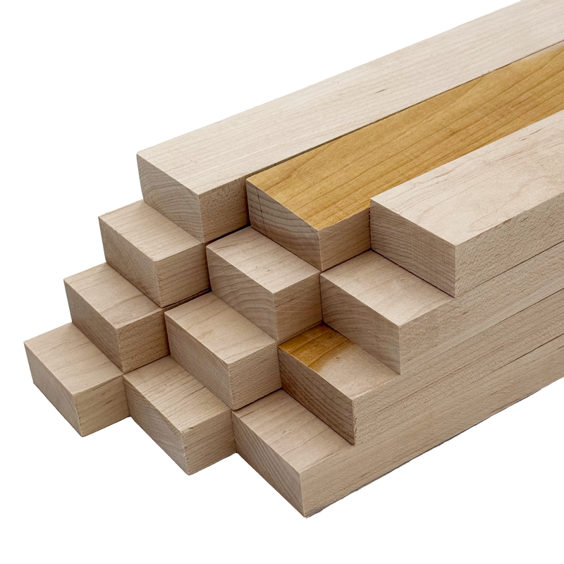 Hard Maple 4/4 Lumber - Woodworkers' Craft Pack (1 x 2 x 36 - 12 Pcs)