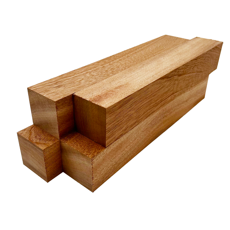 Sapele Lumber Square Turning Blanks - 2" x 2" (4pcs)