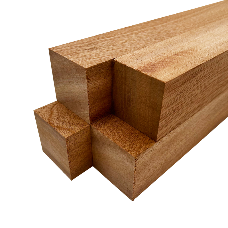 Sapele Lumber Square Turning Blanks - 2" x 2" (4pcs)