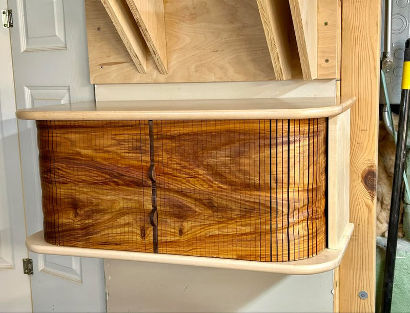 Tambour Door Boombox Holder