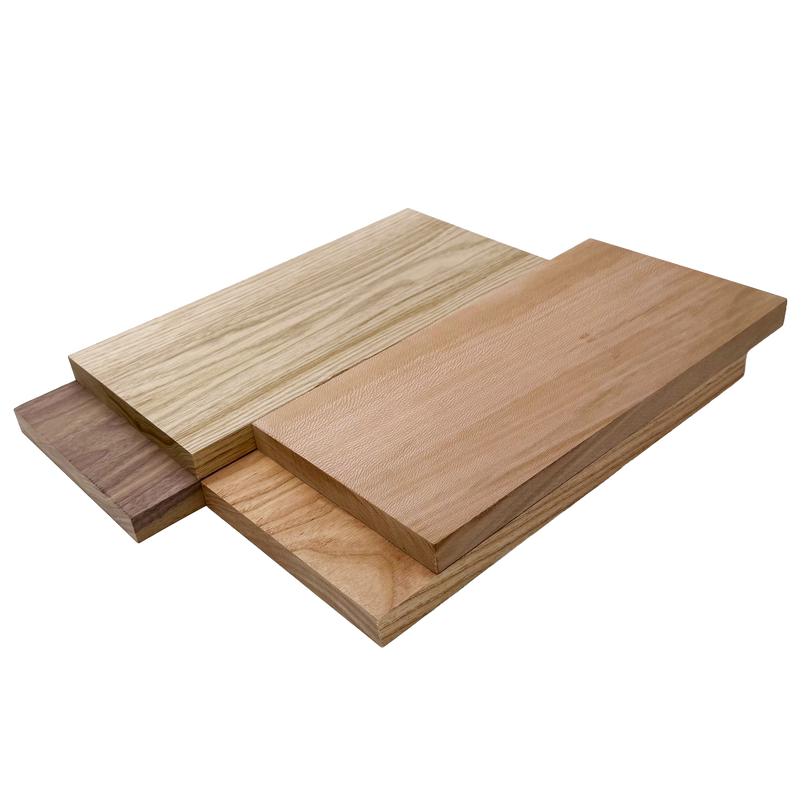 Domestic Exotic Variety Pack - Butternut, Coffee Nut, Walnut, Quarter Sawn Sycamore - 3/4" x 6" (4 Pcs)