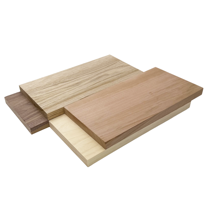 Domestic Exotic Variety Pack - Butternut, Walnut, Grey Elm, Quarter Sawn Sycamore - 3/4" x 6" (4 Pcs)