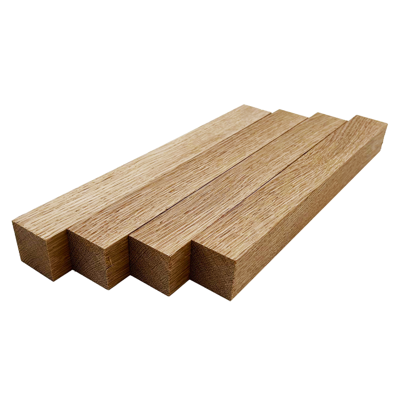 White Oak Turning Blank Squares - 1.5" x 1.5" (4 Pcs)