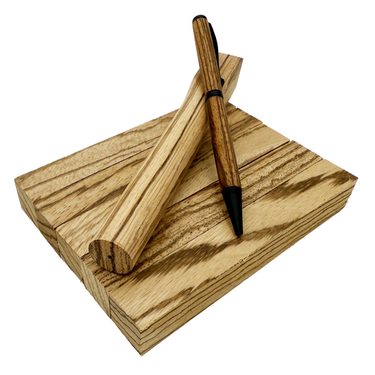 Zebrawood Pen Blanks - 3/4" x 3/4" x 5" (5 Pcs)