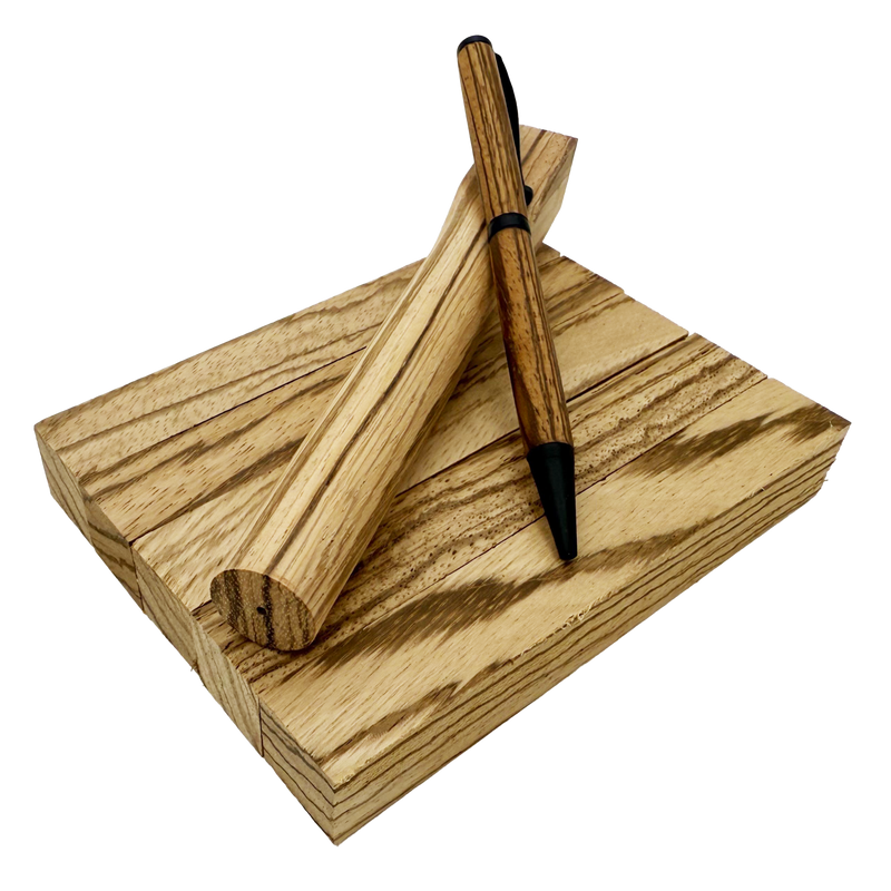 Zebrawood Pen Blanks - 3/4" x 3/4" x 5" (5 Pcs)