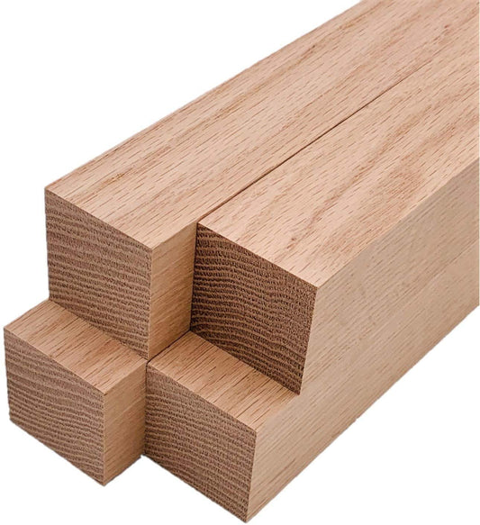 Red Oak Lumber Square Turning Blanks - 2" x 2" (4 Pcs)