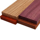 Imported Exotic Hardwood Variety Pack - Padauk, Zebrawood, Purpleheart, and Merbau