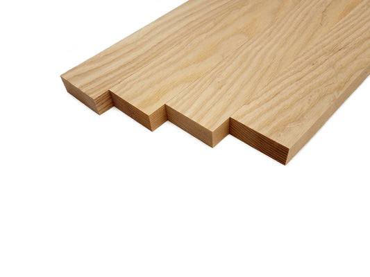 White Ash Lumber Board - 3/4" x 2" (4 Pcs)